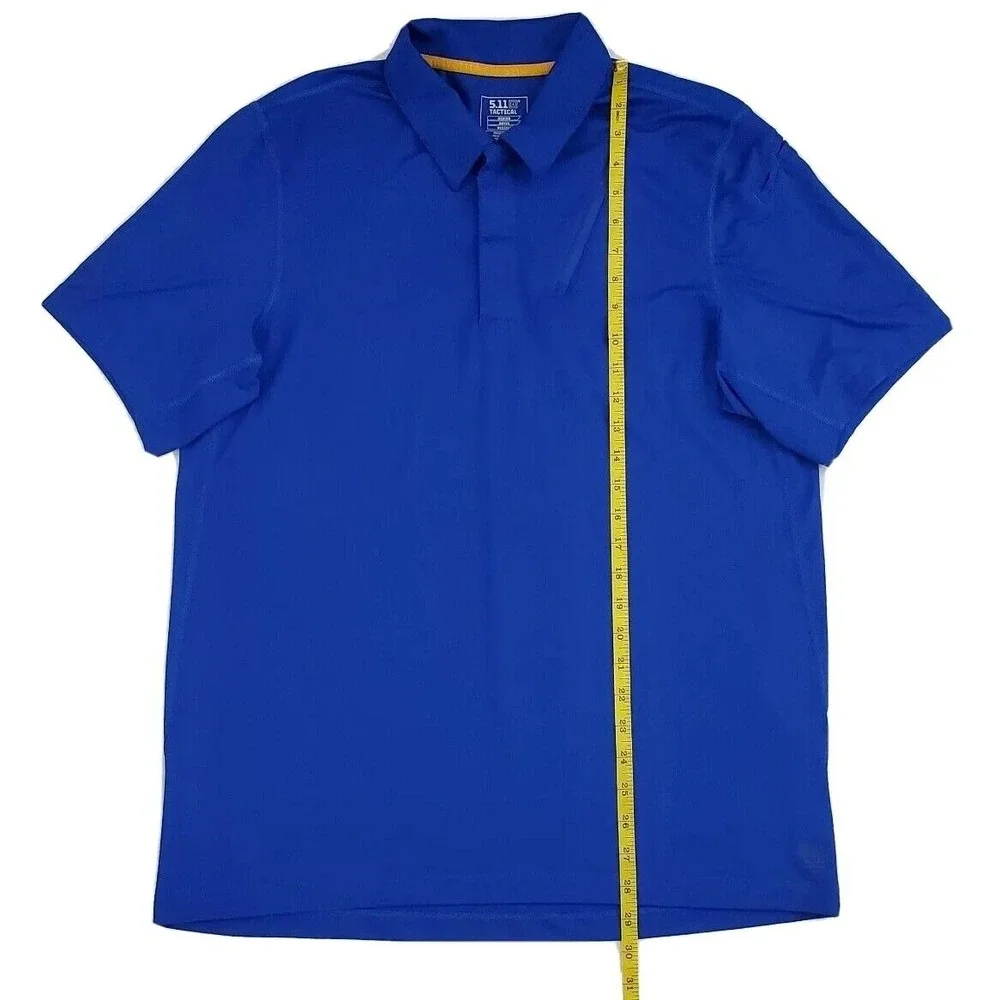 5.11 Tactical Polo Shirt‎ Mens Medium Blue Short Sleeve Performance Workwear MTX